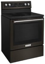 KitchenAid - 6.4 Cu. Ft. Self-Cleaning Freestanding Electric Convection Range - Black Stainless Steel - Image 4