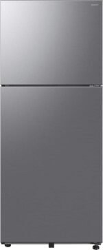 Samsung - 18 cu. ft. Garage Ready Top Freezer Refrigerator with Ice Maker - Stainless Steel