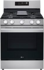 LG 6.3 Cu. Ft. Freestanding Gas True Convection Smart Range EasyClean Air Fry UltraHeat from Kings Outlet