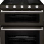 KitchenAid 6.0 Cu. Ft. Self-Cleaning Freestanding Double Oven Gas Convection Range Black Stainless Steel from Kings Outlet