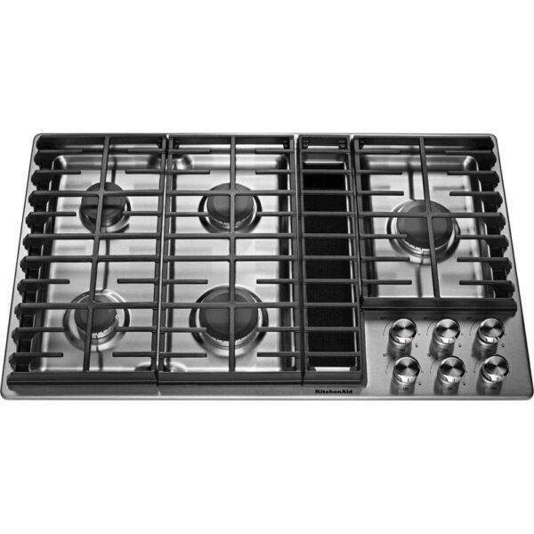 KitchenAid 36" Gas Cooktop Stainless Steel from Kings Outlet