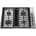 KitchenAid - 30" Built-In Downdraft Gas Cooktop with 4 Burners and Automatic electronic re-ignition - Stainless Steel
