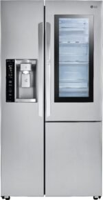 LG - 21.7 Cu. Ft. Door-in-Door Side-by-Side Counter-Depth Smart Refrigerator with Smart Cooling+ - Stainless Steel - Image 6