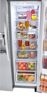 LG - 21.7 Cu. Ft. Door-in-Door Side-by-Side Counter-Depth Smart Refrigerator with Smart Cooling+ - Stainless Steel - Image 7