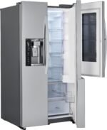 LG - 21.7 Cu. Ft. Door-in-Door Side-by-Side Counter-Depth Smart Refrigerator with Smart Cooling+ - Stainless Steel - Image 4