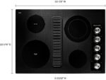 KitchenAid 30" Built-In Downdraft Electric Cooktop 4 Burners Black from Kings Outlet