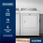 Maytag - 7.0 Cu. Ft. Electric Dryer with Wrinkle Prevent - White - Image 4