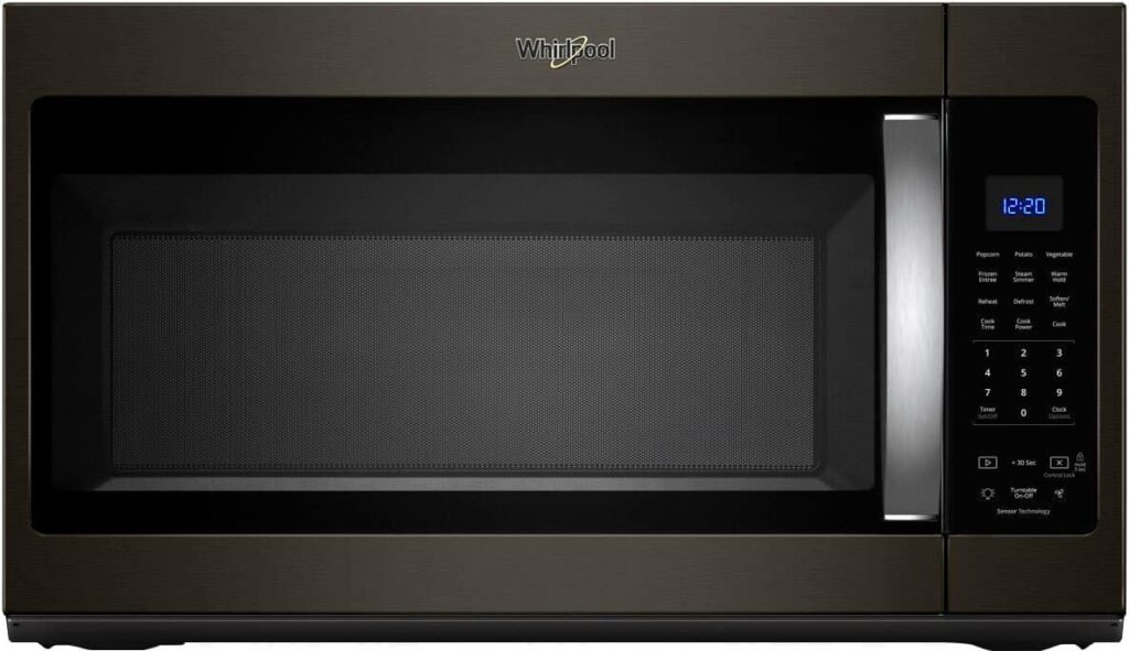 Whirlpool 1.9 Cu. Ft. Over-the-Range Microwave Sensor Cooking Black Stainless Steel from Kings Outlet