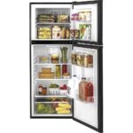 Haier - 9.8 Cu. Ft. Top-Freezer Refrigerator with Adjustable Spill-Proof Glass Shelves - Black - Image 3