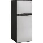 Haier 9.8 Cu. Ft. Top-Freezer Refrigerator Adjustable Spill Proof Glass Shelves Stainless Steel from Kings Outlet