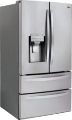 LG 27.8 Cu. Ft. 4-Door French Door Smart Refrigerator Double Freezer Drawers Stainless Steel from Kings Outlet
