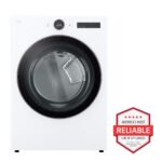 LG - 7.4 Cu. Ft. Stackable Smart Gas Dryer with Steam and Sensor Dry - White - Image 5