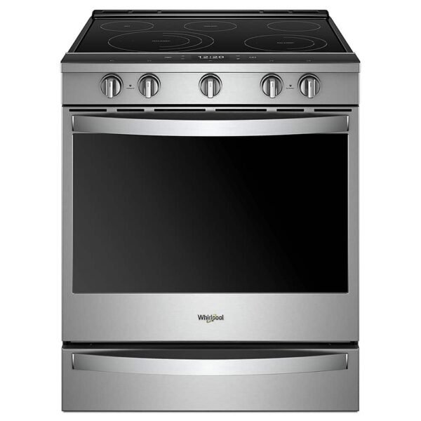 Whirlpool 6.4 Cu. Ft. Slide-In Electric Convection Range Self-Cleaning Air Fry Connection Stainless Steel from Kings Outlet