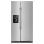 Amana - 24.5 Cu. Ft. Side-by-Side Refrigerator with Water and Ice Dispenser - Stainless steel - Black-on-Stainless