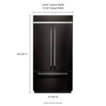 KitchenAid 24.2 Cu. Ft. 42" Width Built-In Stainless French Door Refrigerator Platinum Interior Design from Kings Outlet