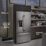 KitchenAid 23.8 cu. ft. 36" Counter-Depth French Door Platinum Interior Refrigerator PrintShield Finish Stainless from Kings Outlet