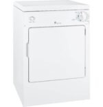 GE - 3.6 Cu. Ft. Stackable Electric Dryer with Portable - White - Image 7