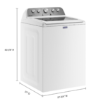 Maytag - 4.8 Cu. Ft. High Efficiency Top Load Washer with Steam and Extra Power Button - White - Image 3
