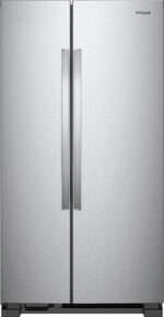 Whirlpool 21.7 Cu. Ft. Side-by-Side Refrigerator Monochromatic Stainless Steel from Kings Outlet