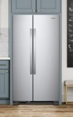 Whirlpool 21.7 Cu. Ft. Side-by-Side Refrigerator Monochromatic Stainless Steel from Kings Outlet