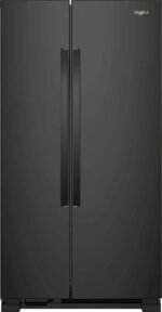 Whirlpool - 25.1 Cu. Ft. Side-by-Side Refrigerator - Black