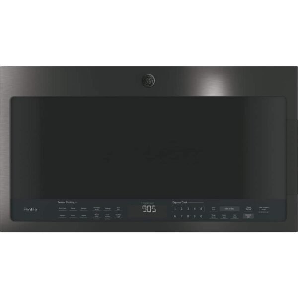 GE Profile 2.1 Cu. Ft. Over-the-Range Microwave Sensor Cooking Chef Connect Black Stainless Steel from Kings Outlet