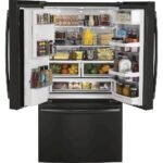 GE Profile - 22.1 Cu. Ft. French Door Counter-Depth Refrigerator with Hands-Free AutoFill - Black Stainless Steel - Image 4