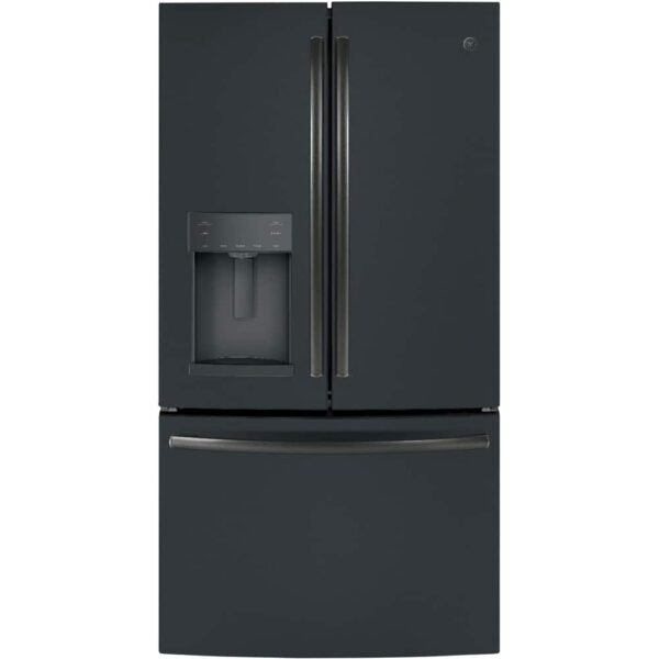GE 27.7 Cu. Ft. French Door Refrigerator External Ice Water Dispenser Black Slate from Kings Outlet