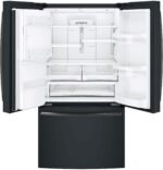 GE - 27.7 Cu. Ft. French Door Refrigerator with External Ice & Water Dispenser - Black Slate - Image 5