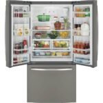 GE - 18.6 Cu. Ft. French Door Counter-Depth Refrigerator with Internal Water Dispenser - Slate - Image 4