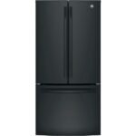 GE - 18.6 Cu. Ft. French Door Counter-Depth Refrigerator with Internal Water Dispenser - High Gloss Black