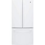 GE - 18.6 Cu. Ft. French Door Counter-Depth Refrigerator with Internal Water Dispenser - High Gloss White