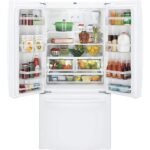 GE - 18.6 Cu. Ft. French Door Counter-Depth Refrigerator with Internal Water Dispenser - High Gloss White - Image 4