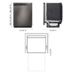 LG - 24" Front Control Built-In Stainless Steel Tub Dishwasher with 3rd Rack, QuadWash, and 48dba - Black Stainless Steel - Image 2