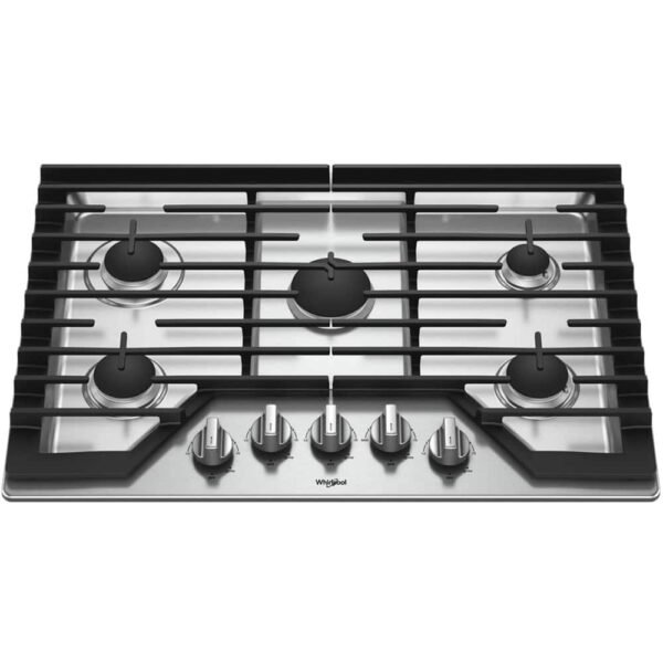 Whirlpool 30" Gas Cooktop Stainless Steel from Kings Outlet