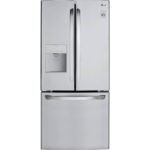 LG - 21.8 Cu. Ft. French Door Refrigerator with External Water Dispenser - Stainless Steel