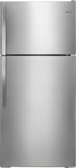 Whirlpool - 14.3 Cu. Ft. Top-Freezer Refrigerator - Monochromatic Stainless Steel