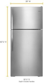 Whirlpool - 14.3 Cu. Ft. Top-Freezer Refrigerator - Monochromatic Stainless Steel - Image 3