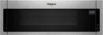 Whirlpool - 1.1 Cu. Ft. Low Profile Over-the-Range Microwave Hood Combination with Hidden Control Panel - Stainless Steel