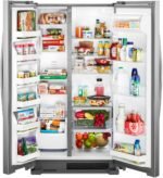Whirlpool - 25.1 Cu. Ft. Side-by-Side Refrigerator - Stainless Steel - Image 4