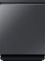 Samsung - 24" AutoRelease Dry Smart Built-In Stainless Steel Tub Dishwasher with 3rd Rack Washing System, 38dBA - Matte Black Steel