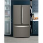 GE - 27.0 Cu. Ft. French Door Refrigerator with Internal Water Dispenser - Slate - Image 3