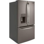 GE - 25.6 Cu. Ft. French Door Refrigerator with In-Door Ice Maker - Slate - Image 3