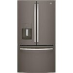 GE - 25.6 Cu. Ft. French Door Refrigerator with In-Door Ice Maker - Slate