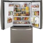 GE - 25.6 Cu. Ft. French Door Refrigerator with In-Door Ice Maker - Slate - Image 4