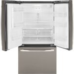 GE - 25.6 Cu. Ft. French Door Refrigerator with In-Door Ice Maker - Slate - Image 5