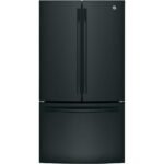 GE - 27.0 Cu. Ft. French Door Refrigerator with Internal Water Dispenser - High Gloss Black