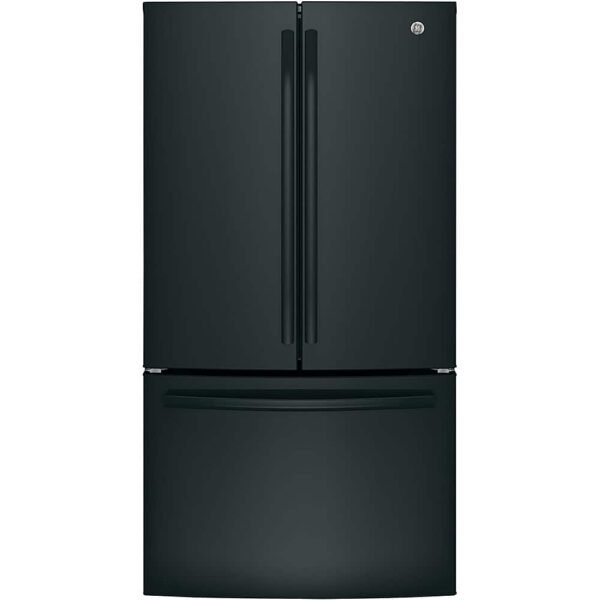 GE 27.0 Cu. Ft. French Door Refrigerator Internal Water Dispenser High Gloss Black from Kings Outlet