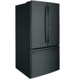GE - 27.0 Cu. Ft. French Door Refrigerator with Internal Water Dispenser - High Gloss Black - Image 5