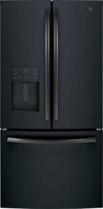 GE - 25.6 Cu. Ft. French Door Refrigerator with In-the-Door Ice Maker - Black Slate